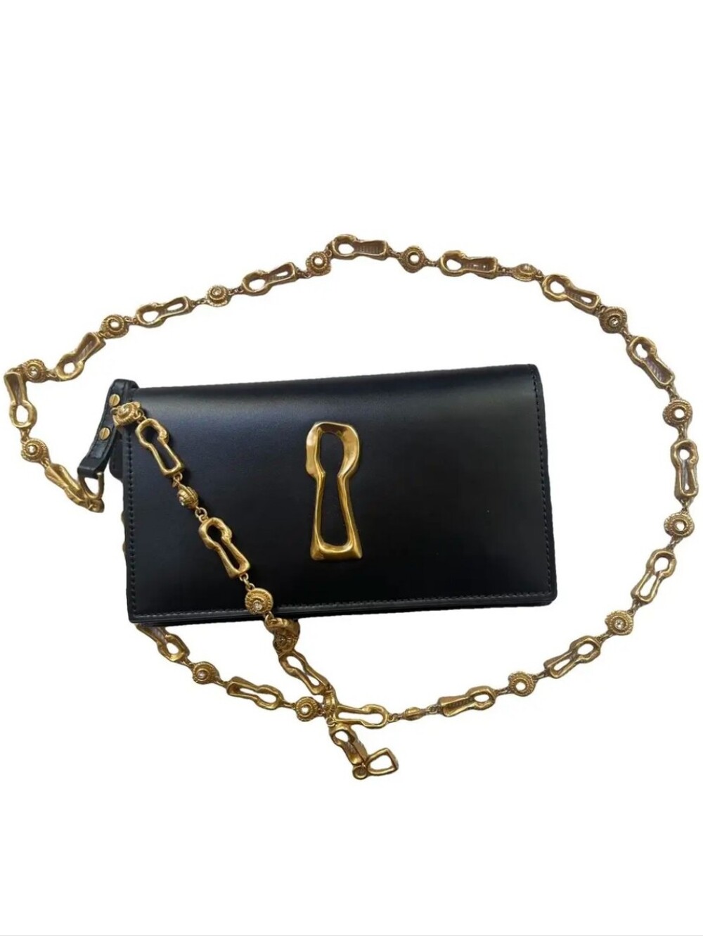 Schiaparelli Keywhole Leather Clutch